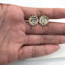 Load image into Gallery viewer, 18K Gold Layered Clear CZ Around 15th Quinceañera Earrings 21.0460/1
