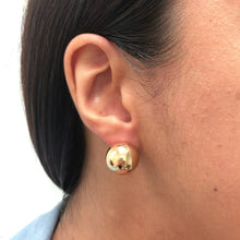 Load and play video in Gallery viewer, 18K Gold Layered 16mm Gold Ball Stud Earrings 21.0119
