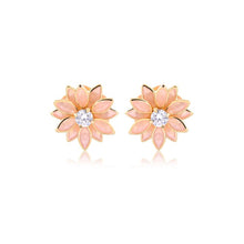 Load image into Gallery viewer, 18K Gold Layered Multi-Color Flower Design Push Back Earrings 21.0019/2/7/17/30/92/3 (More Colors)
