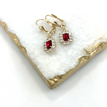 Load image into Gallery viewer, 18K Gold Layered Multi-Color Cubic Zirconia Dangle Earrings 21.0052/2/3/5/7 (More Colors)
