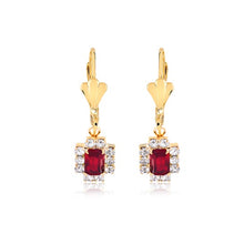 Load image into Gallery viewer, 18K Gold Layered Multi-Color Cubic Zirconia Dangle Earrings 21.0052/2/3/5/7 (More Colors)
