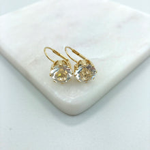 Load image into Gallery viewer, 18K Gold Layered Assorted Rhinestone Colors Leverback Earrings 21.0087/1/2/3/4/5/6/7/9
