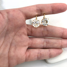 Load image into Gallery viewer, 18K Gold Layered Assorted Rhinestone Colors Leverback Earrings 21.0087/1/2/3/4/5/6/7/9
