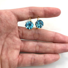 Load image into Gallery viewer, 18K Gold Layered Assorted Rhinestone Colors Leverback Earrings 21.0087/1/2/3/4/5/6/7/9
