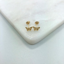 Load image into Gallery viewer, 18K Gold Layered butterfly design, Plugs Kids Earrings 21.0091
