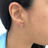 18K Gold Layered 13mm Endless-loop Hoops 21.0092