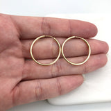 18K Gold Layered 23 mm Endless-Loop Hoops 21.0093