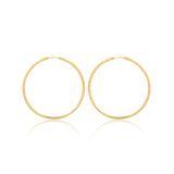 18K Gold Layered 34mm Endless-Loop Hoops Earrings 21.0095