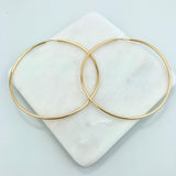 18K Gold Layered 70mm Endless-Loop Hoops 21.0097