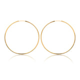 18K Gold Layered 70mm Endless-Loop Hoops 21.0097