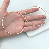 18K Gold Layered 70mm Endless-Loop Hoops 21.0097