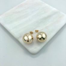 Load image into Gallery viewer, 18K Gold Layered 16mm Gold Ball Stud Earrings 21.0119
