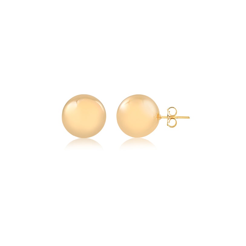 18K Gold Layered 16mm Gold Ball Stud Earrings 21.0119