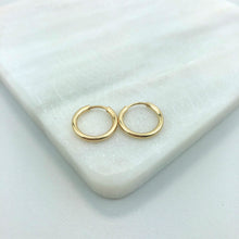 Load image into Gallery viewer, 18K Gold Layered 13 mm Endless-Loop Hoops 21.0120
