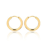 18K Gold Layered 13 mm Endless-Loop Hoops 21.0120