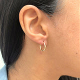 18K Gold Layered 13 mm Endless-Loop Hoops 21.0120