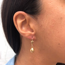 Load image into Gallery viewer, 18K Gold Layered 8mm Cutout Ball Leverback Earrings 21.0122
