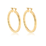 18K Gold Layered 35mm Twisted Hoops 21.0129