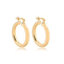 Load image into Gallery viewer, 18K Gold Layered 27 mm Cylinder Twisted Hoops 21.0142
