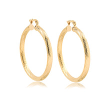 Load image into Gallery viewer, 18K Gold Layered 31 mm Cylinder Twisted Hoops 21.0143
