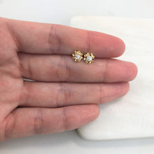 Load image into Gallery viewer, 18K Gold Layered Cubic Zirconia Plugs Kids Earrings with Star Shape 21.0153/1/7
