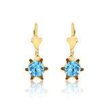 18K Gold Layered Rhinestone Lever Back Earrings 21.0166/1/2/3/6/7