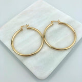 18K Gold Layered 44 mm Hoops 21.0180