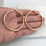 18K Gold Layered 44 mm Hoops 21.0180