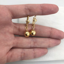 Load image into Gallery viewer, 18K Gold Layered 8 mm Stud Ball Lever back Earrings 21.0227
