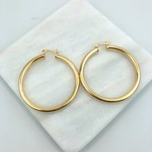 Load image into Gallery viewer, 18K Gold Layered 47 mm Cylinder Hoops 21.0245
