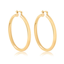 Load image into Gallery viewer, 18K Gold Layered 47 mm Cylinder Hoops 21.0245
