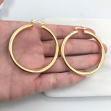 18K Gold Layered 47 mm Cylinder Hoops 21.0245