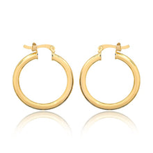 Load image into Gallery viewer, 18K Gold Layered 24 mm Cylinder Hoops 21.0247
