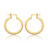 18K Gold Layered 24 mm Cylinder Hoops 21.0247