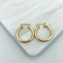 Load image into Gallery viewer, 18K Gold Layered 24 mm Cylinder Hoops 21.0247
