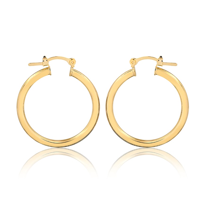 18K Gold Layered 29 mm Cylinder Hoops 21.0248