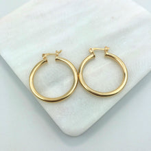 Load image into Gallery viewer, 18K Gold Layered 29 mm Cylinder Hoops 21.0248
