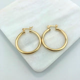 18K Gold Layered 29 mm Cylinder Hoops 21.0248