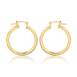 18K Gold Layered 29 mm Cylinder Hoops 21.0248