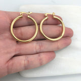 18K Gold Layered 29 mm Cylinder Hoops 21.0248