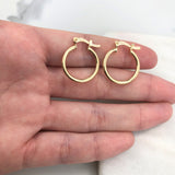 18K Gold Layered 18mm Cylinder Hoops 21.0252