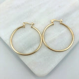 18K Gold Layered 34 mm Cylinder Hoops 21.0255