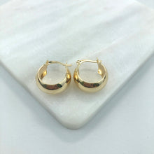 Load image into Gallery viewer, 18K Gold Layered 17mm Cuboid Hoops 21.0284
