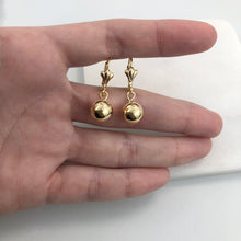 Load image into Gallery viewer, 18K Gold Layered 9 mm Stud Ball Lever Back Earrings 21.0369
