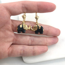 Load image into Gallery viewer, 18K Gold Layered Enamel Elephant Shape Lever Back Earrings 21.0419/2/3
