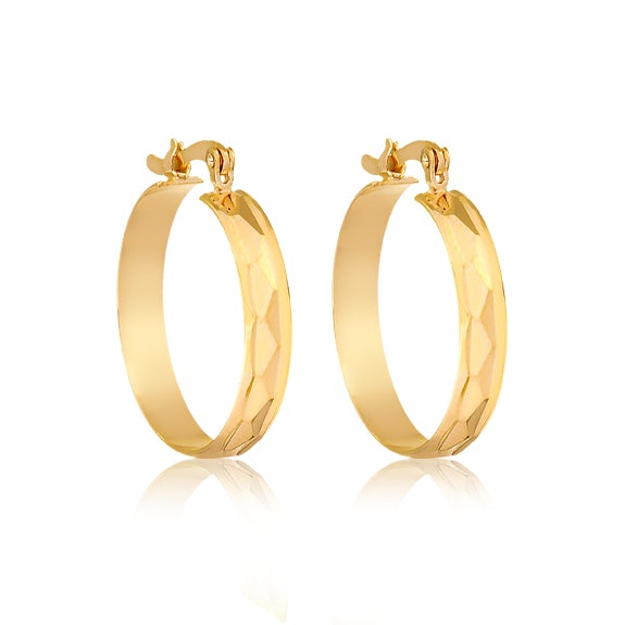 18K Gold Layered Hoops 21.0487