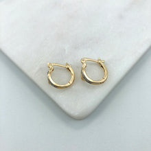 Load image into Gallery viewer, 18K Gold Layered Two-Tone Texturized Double Layered Hoops 21.0576
