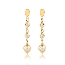 Load image into Gallery viewer, Products 18K Gold Layered Dangle with Three Pearls Earrings 21.0609/92
