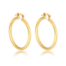 Load image into Gallery viewer, 18K Gold Layered 35 mm Hoops 21.0901
