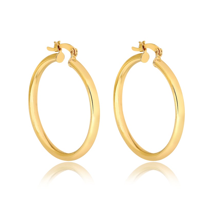 18K Gold Layered 35 mm Hoops 21.0901